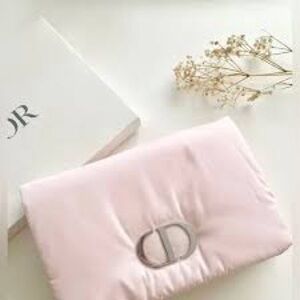 Dior Pink Clutch with Silver Logo